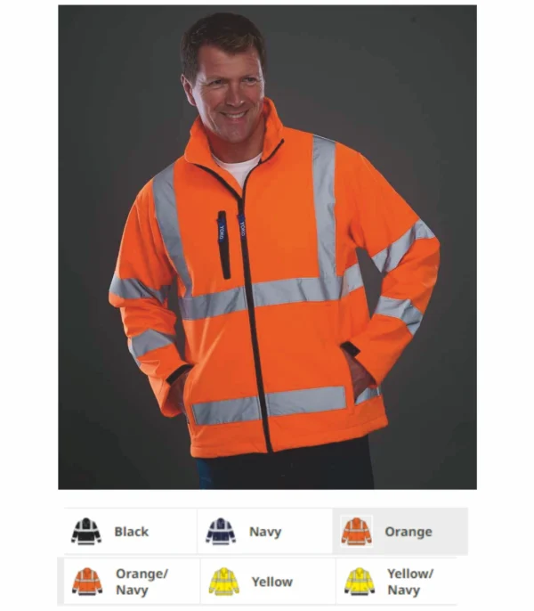 Yoko YK206 Hi Vis Soft Shell Jacket